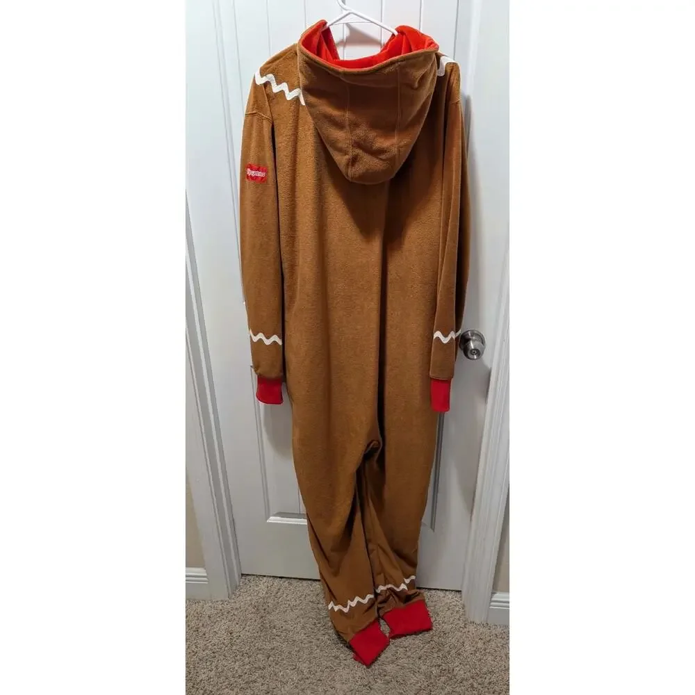 Tipsy Elves Men's Gingerbread Man Christmas Jumpsuit Adult Costume Size XL - Picture 3 of 9
